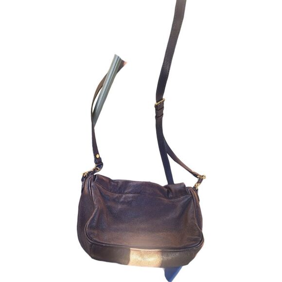 MARC by Marc Jacobs brown plum burgundy med pebbled leather crossbody purse bag - Picture 5 of 8